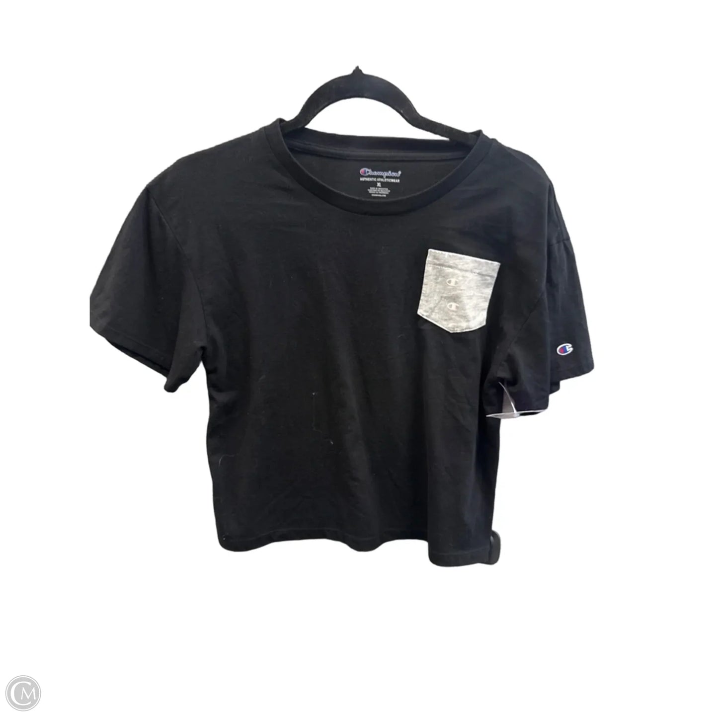 Top Short Sleeve By Champion In Black, Size: Xl