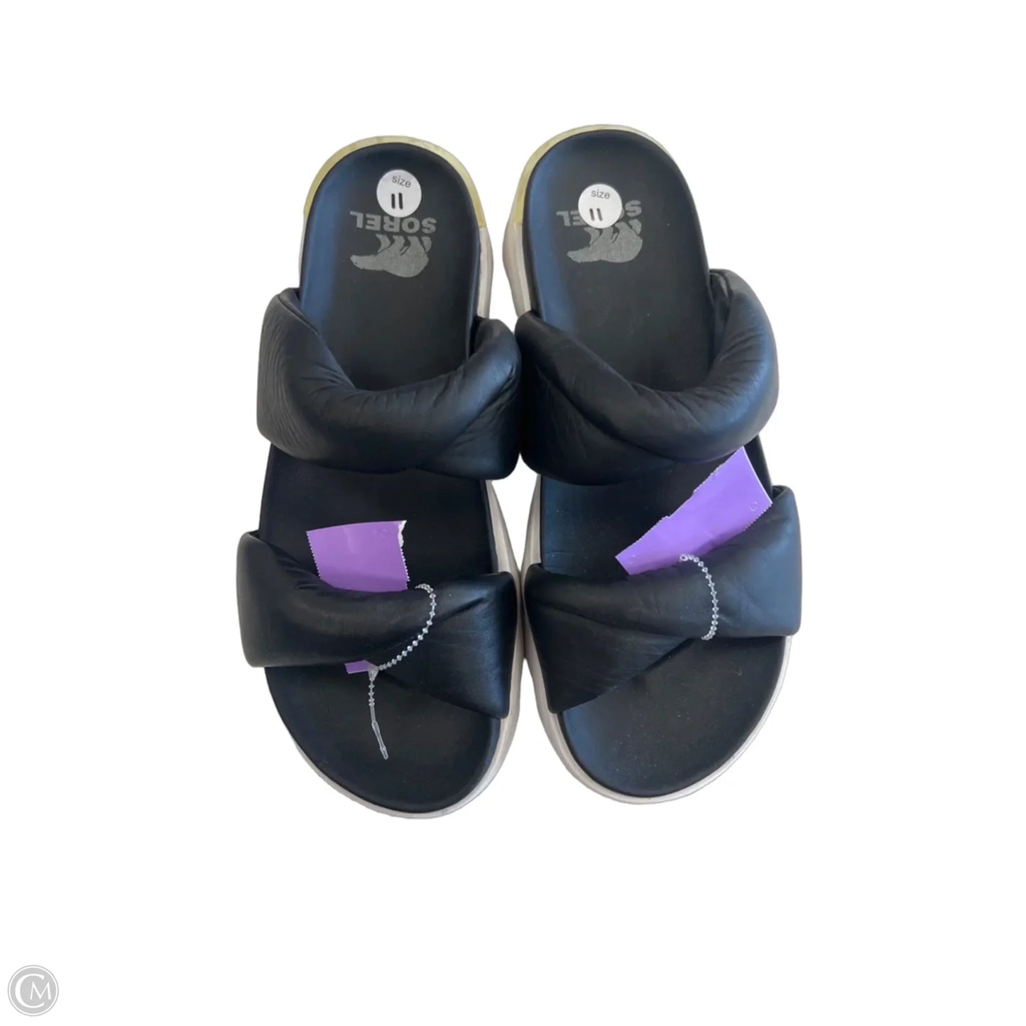 Sandals Flats By Sorel In Black, Size: 11