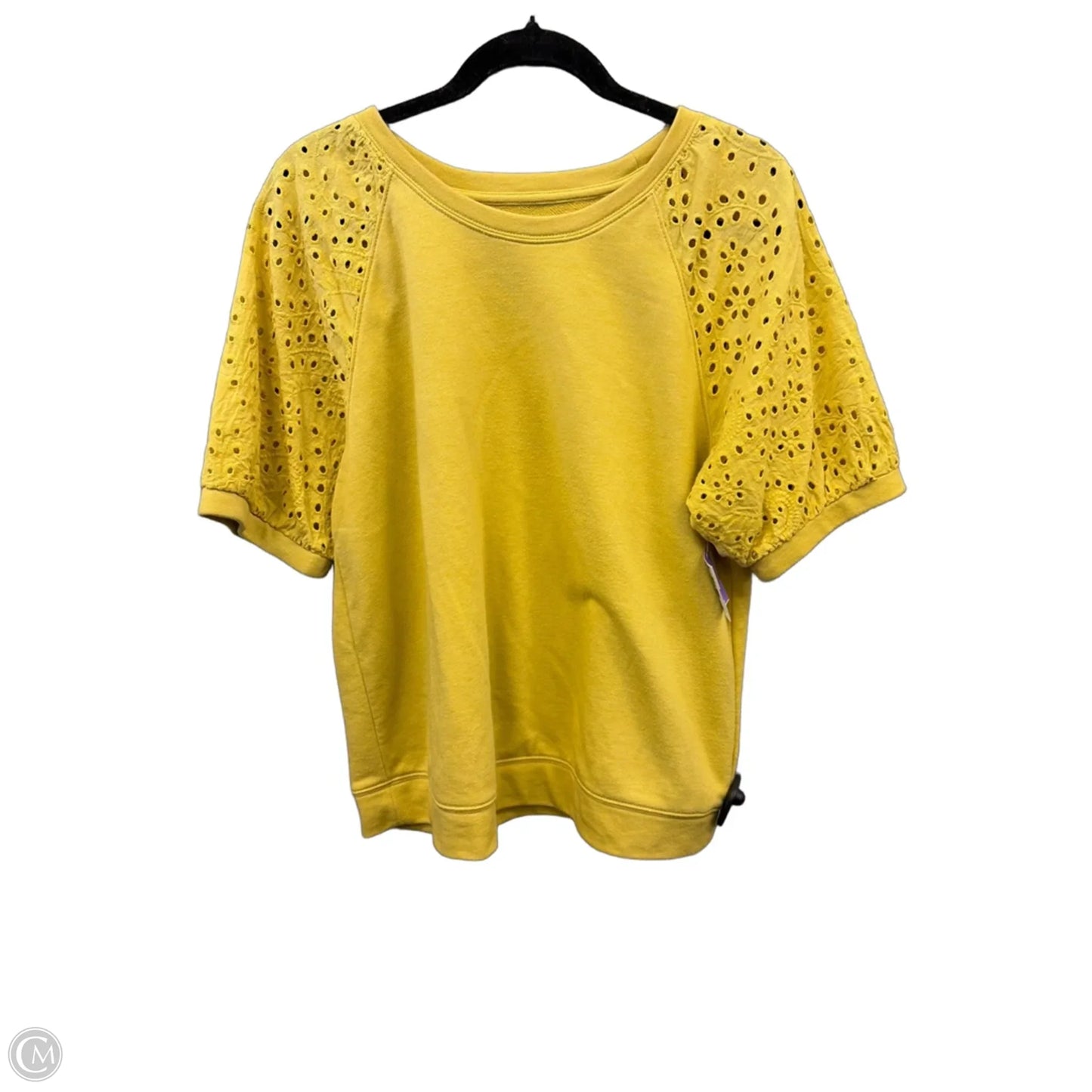 Top Short Sleeve By Sonoma In Yellow, Size: L