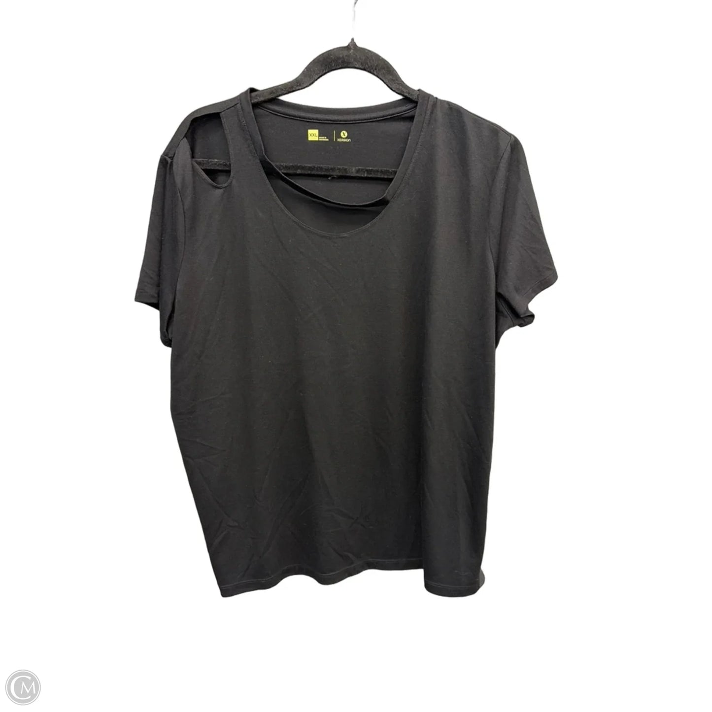 Athletic Top Short Sleeve By Xersion In Black, Size: Xxl