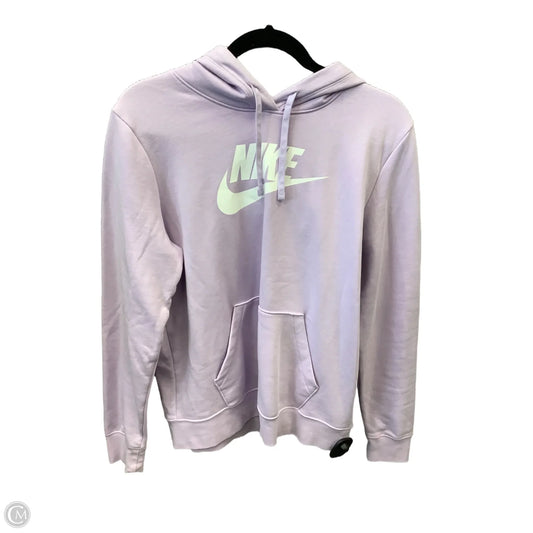 Athletic Top Long Sleeve Hoodie By Nike In Purple, Size: M