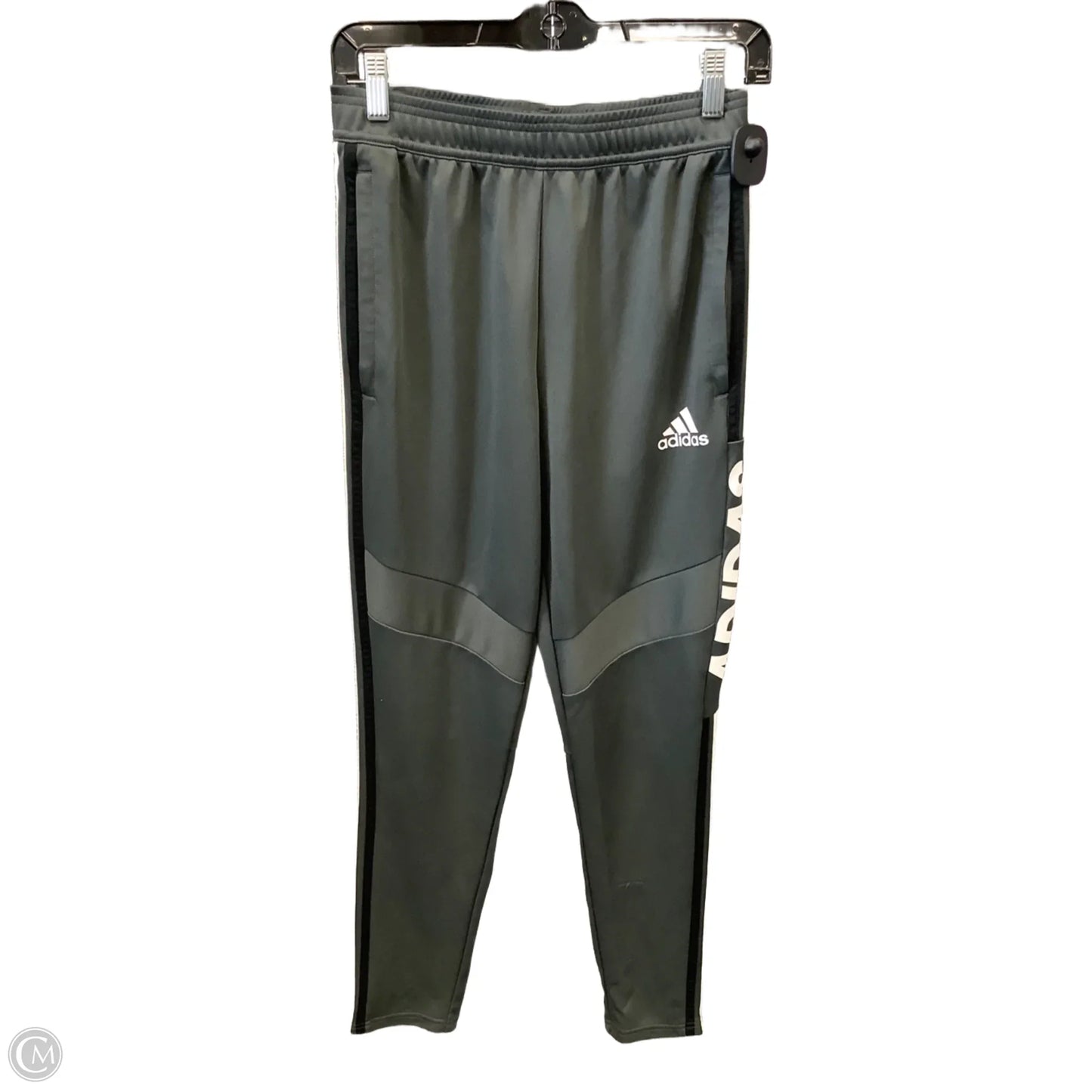 Athletic Pants By Adidas In Grey, Size: S
