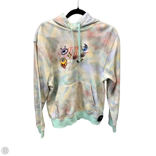Athletic Sweatshirt Hoodie By Nike Apparel In Tie Dye Print, Size: S