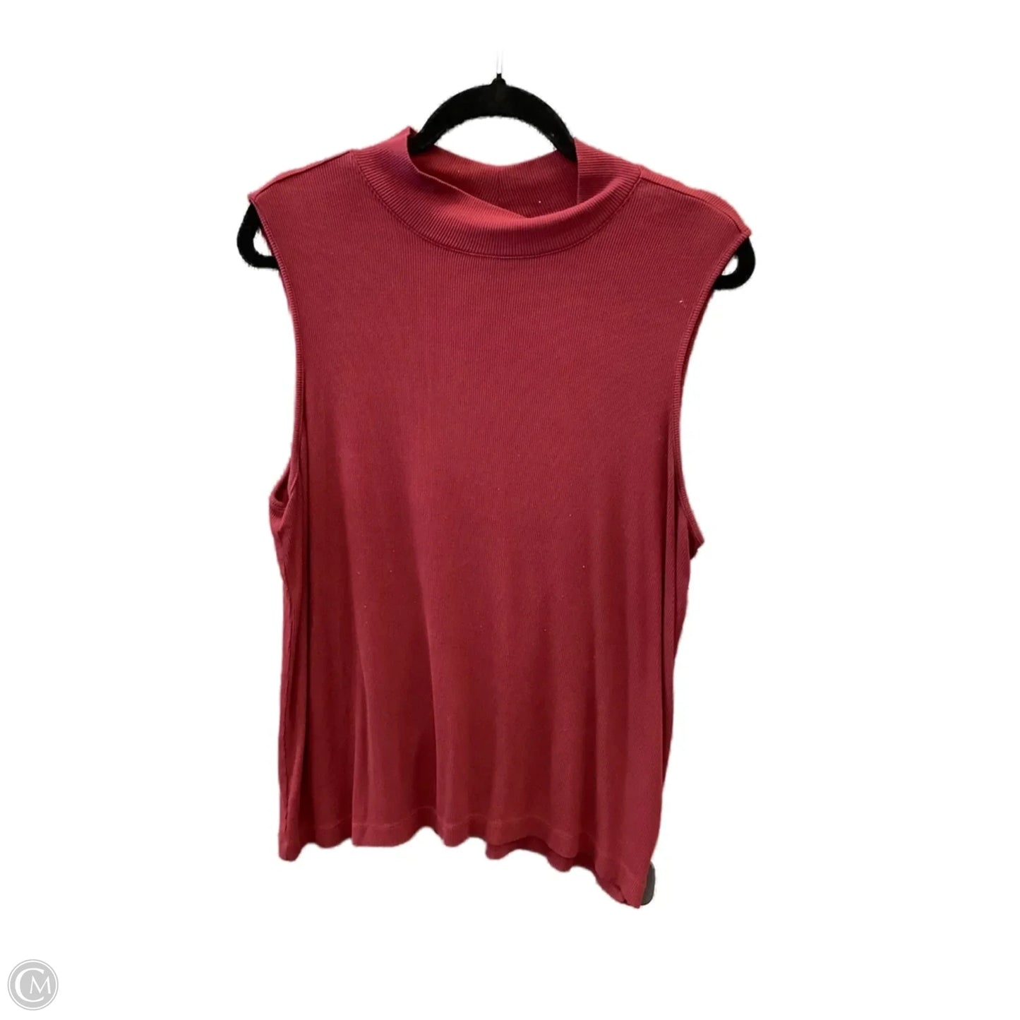 Top Sleeveless By Time And Tru In Maroon, Size: Xxl