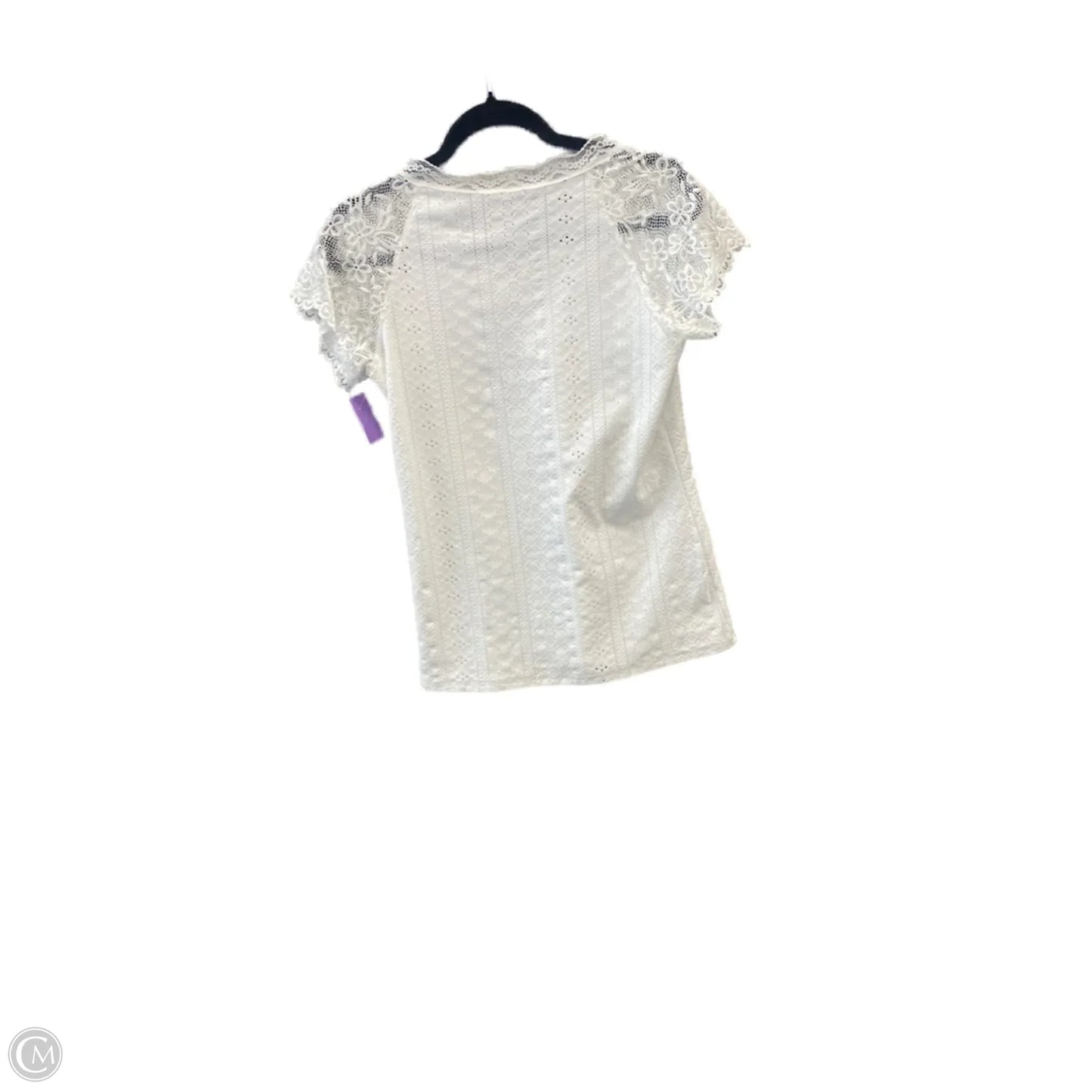 Top Short Sleeve By Clothes Mentor In White, Size: S