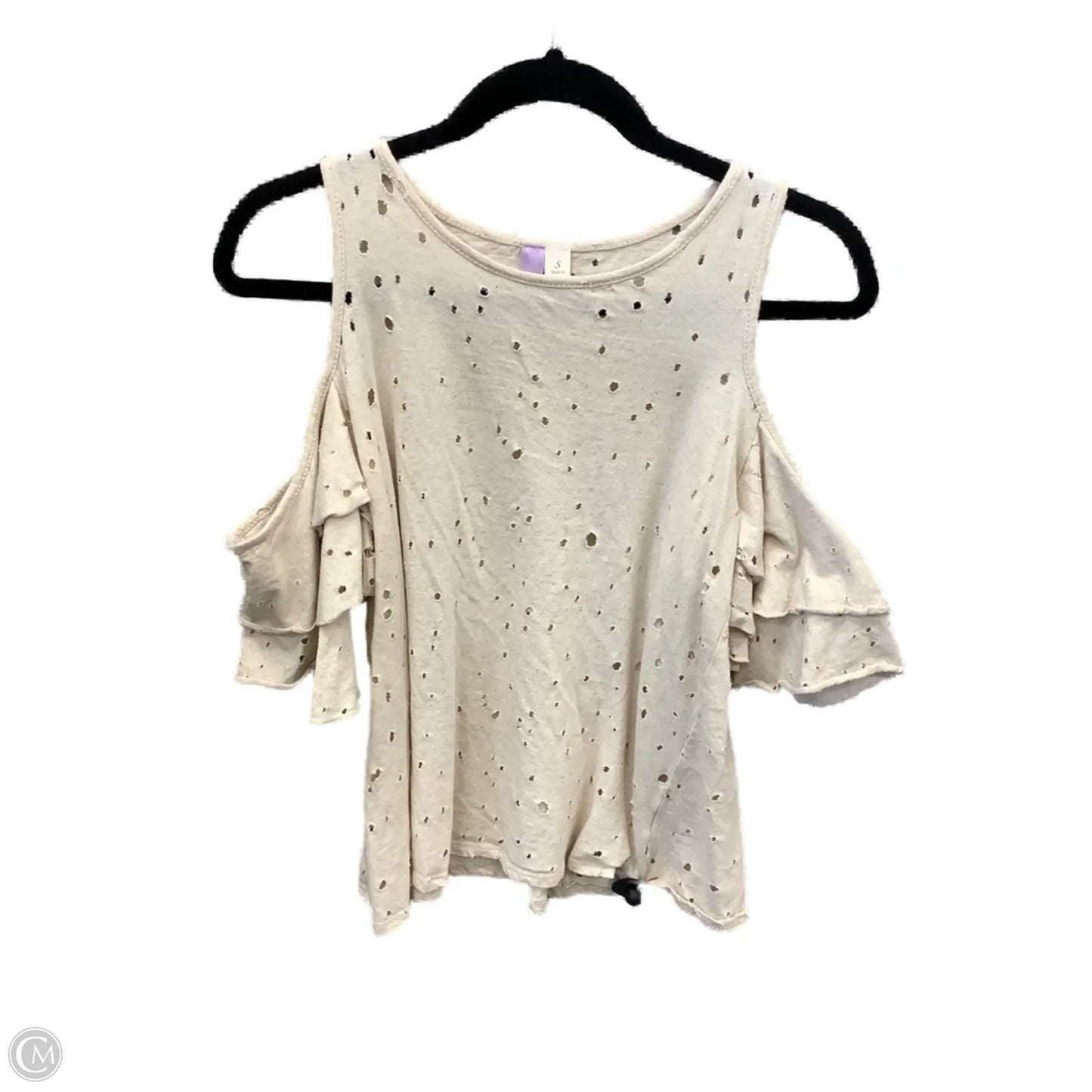 Top Short Sleeve By Alya In Tan, Size: S