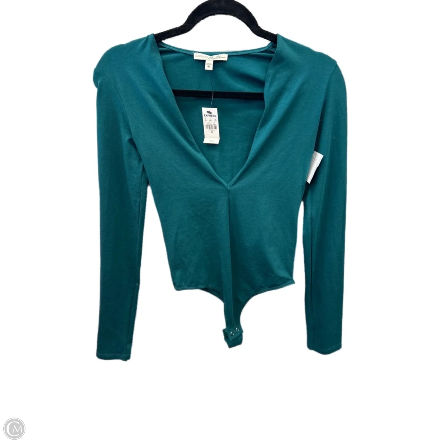 Bodysuit By Express In Green, Size: Xs