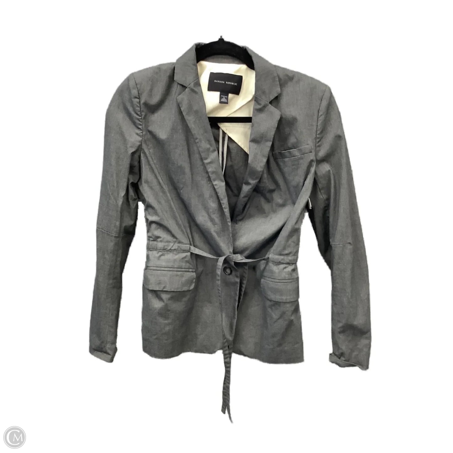 Blazer By Banana Republic In Grey, Size: S