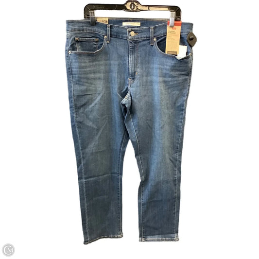 Jeans Straight By Levis In Blue Denim, Size: 16