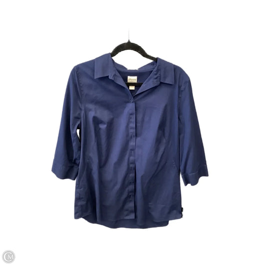 Top Long Sleeve By Chicos In Blue, Size: L