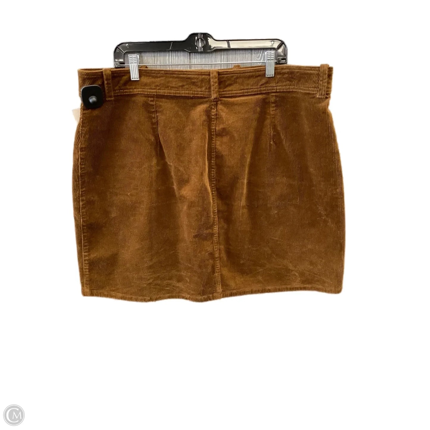 Skirt Mini & Short By Free Assembly In Brown, Size: 20