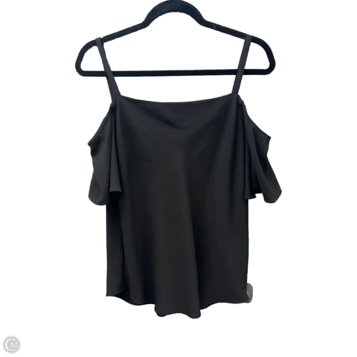 Top Short Sleeve By Ann Taylor In Black, Size: M