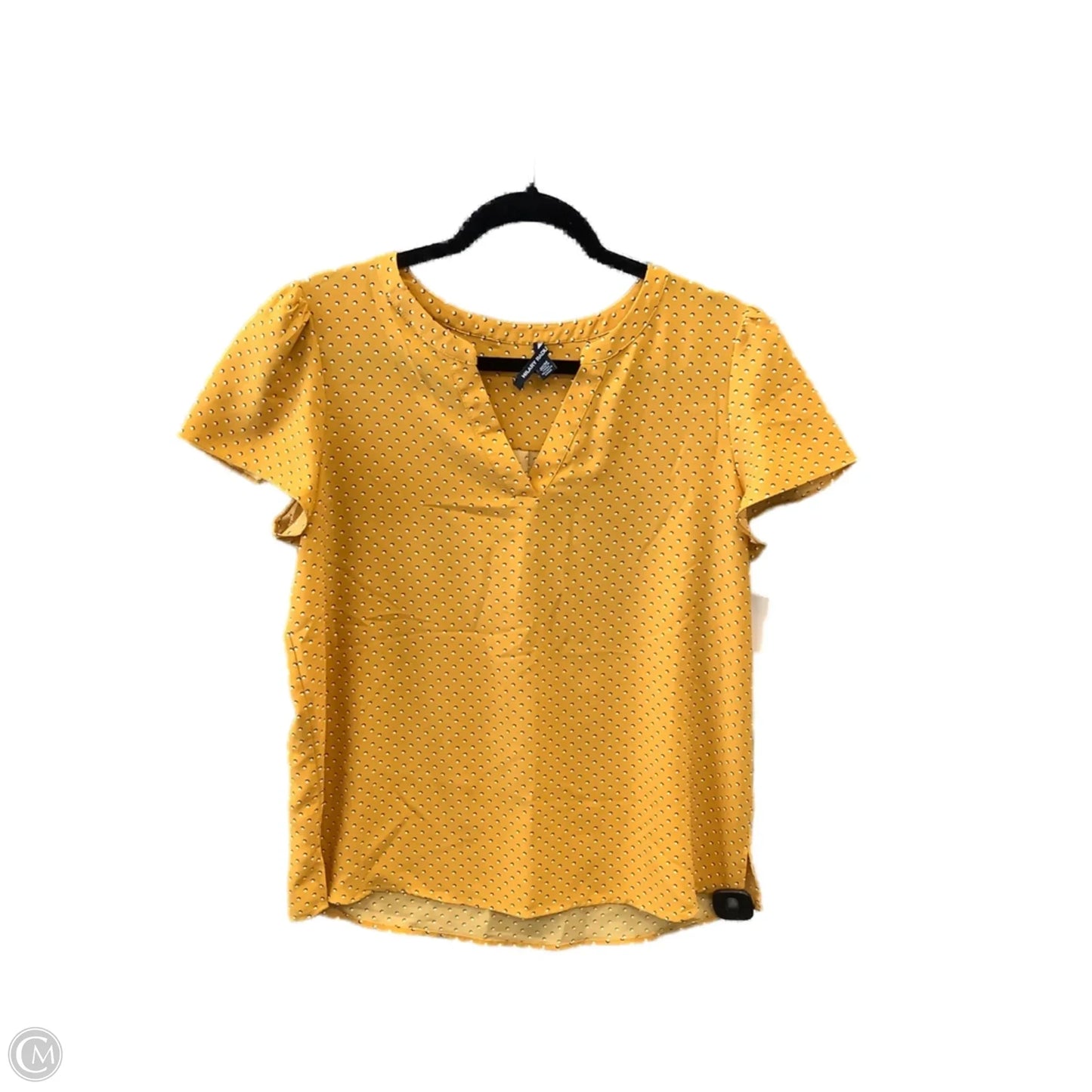 Top Short Sleeve By Hilary Radley In Yellow, Size: M