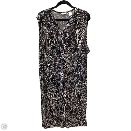 Dress Casual Midi By Laura Ashley In Black, Size: 3x