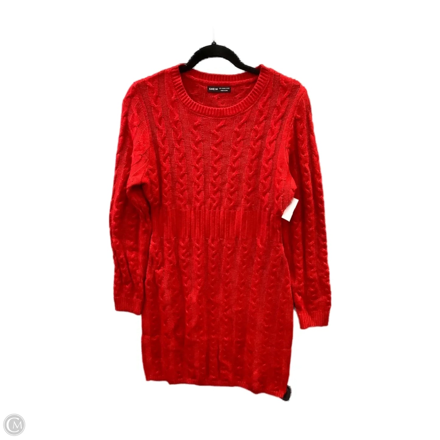 Dress Sweater By Shein In Red, Size: L