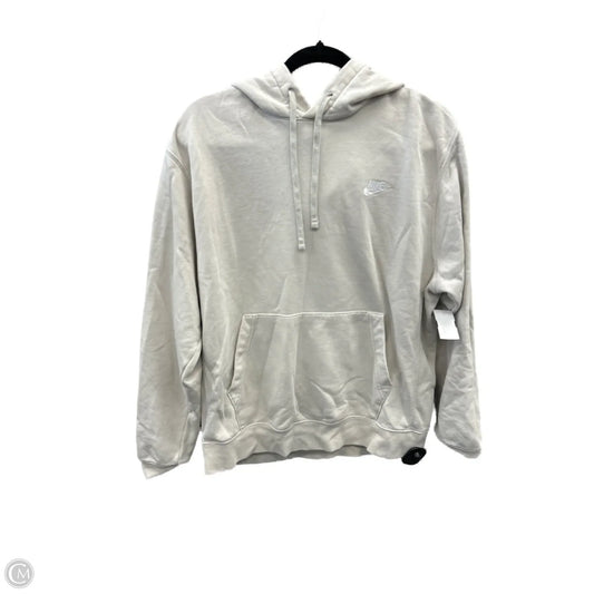 Athletic Top Long Sleeve Hoodie By Nike Apparel In White, Size: M