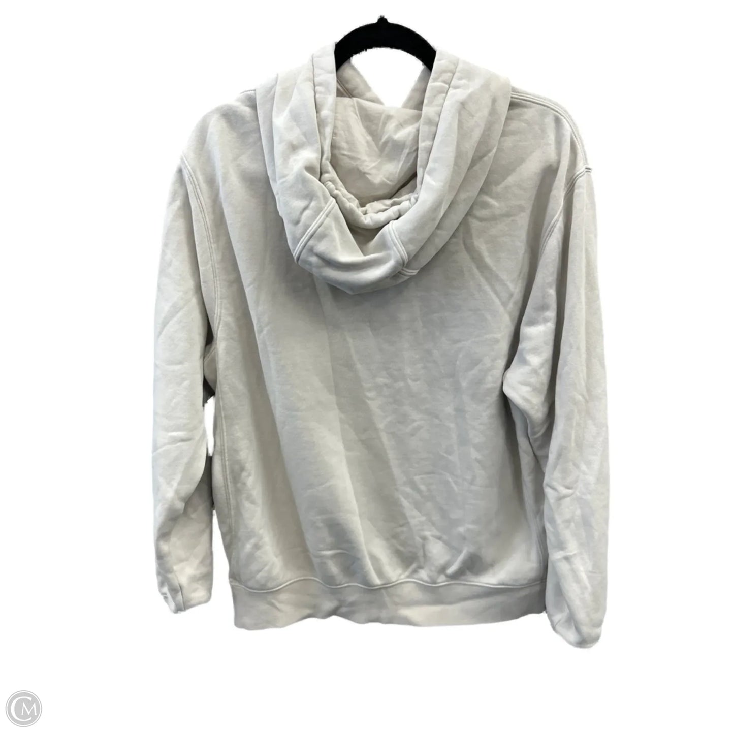 Athletic Top Long Sleeve Hoodie By Nike Apparel In White, Size: M