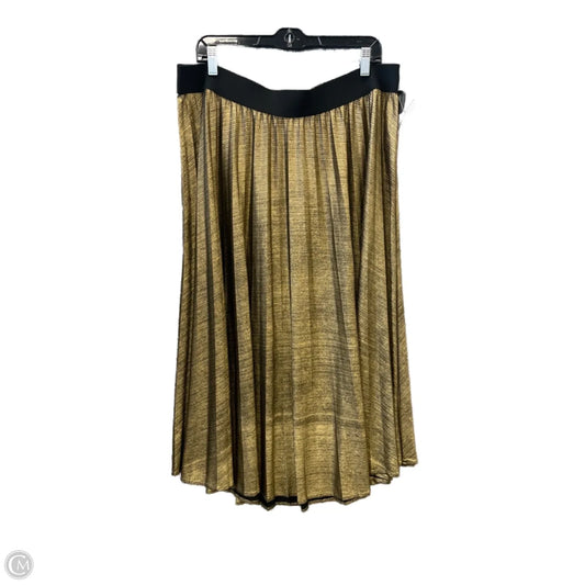 Skirt Maxi By Time And Tru In Black & Gold, Size: Xxl
