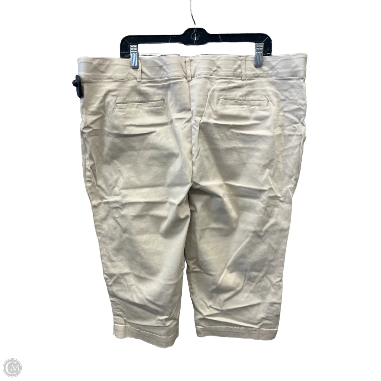Capris By Studio Works In Beige, Size: 2x