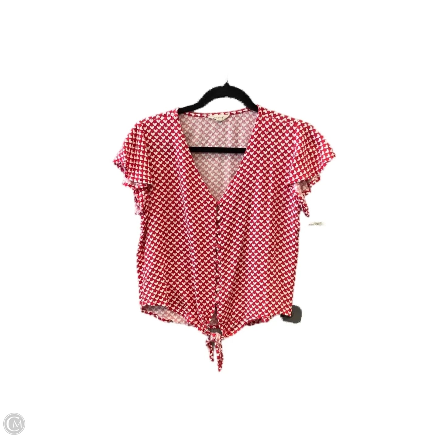 Top Short Sleeve By Clothes Mentor In Red, Size: M