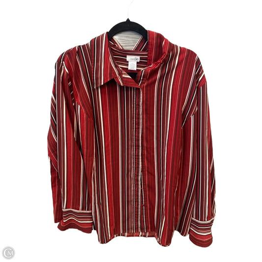 Top Long Sleeve By East 5th In Red, Size: 3x