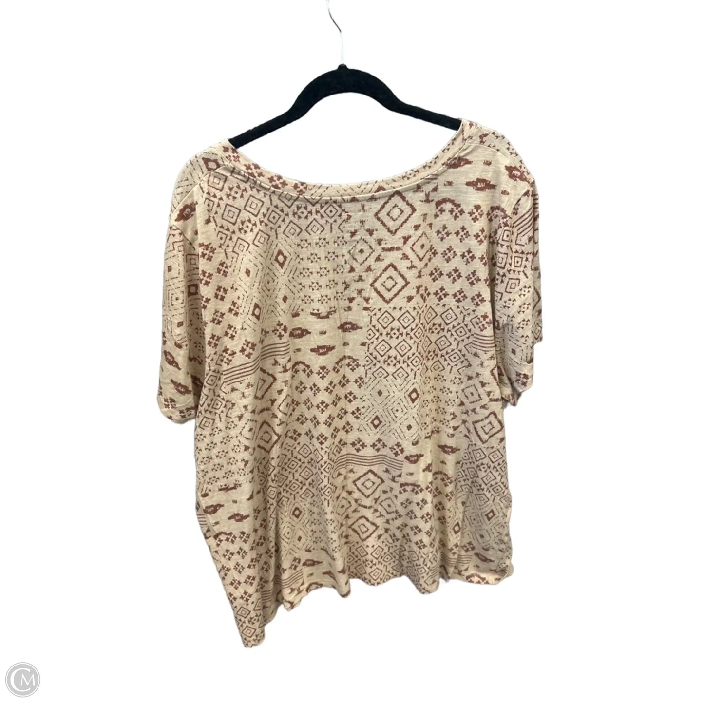 Top Short Sleeve By Sonoma In Brown, Size: 3x