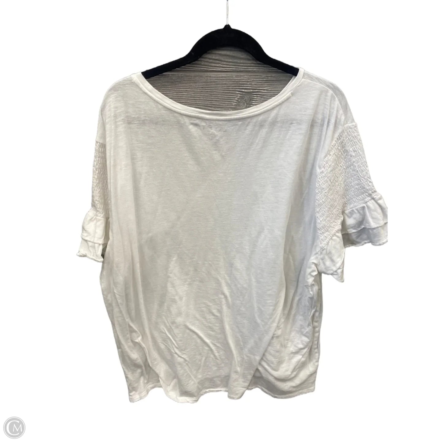 Top Long Sleeve By Loft In White, Size: 3x