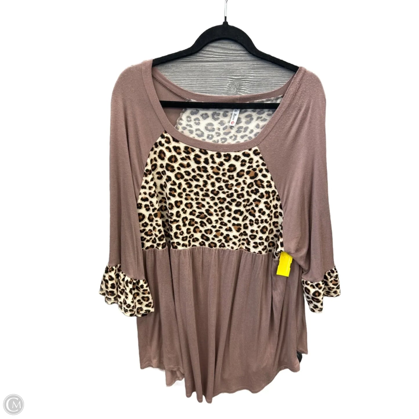 Tunic Long Sleeve By Clothes Mentor In Multi-colored, Size: 3x