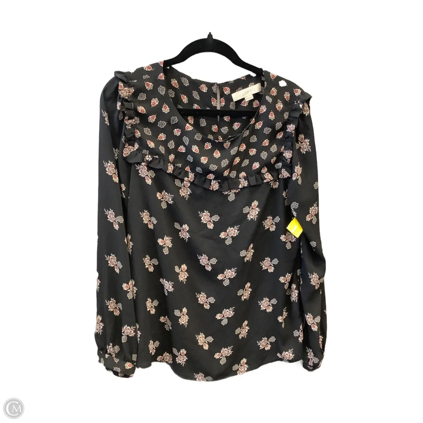 Top Long Sleeve By Loft In Black, Size: L