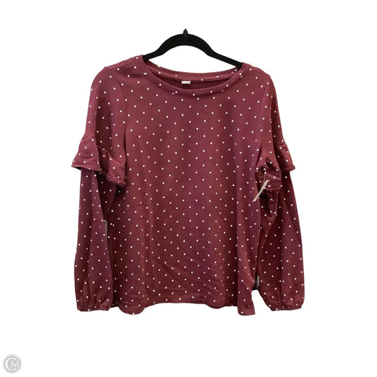 Top Long Sleeve By Old Navy In Maroon, Size: M