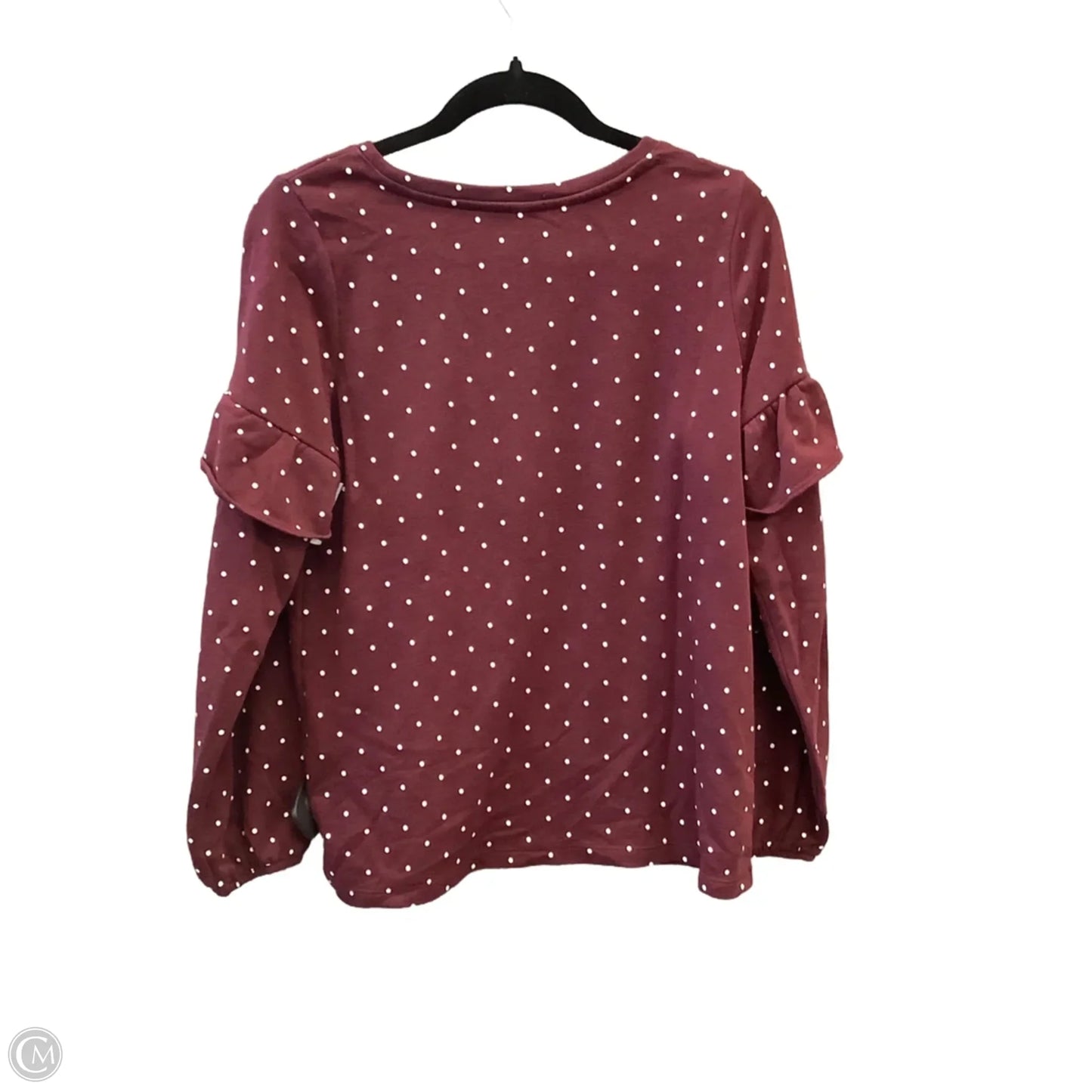 Top Long Sleeve By Old Navy In Maroon, Size: M