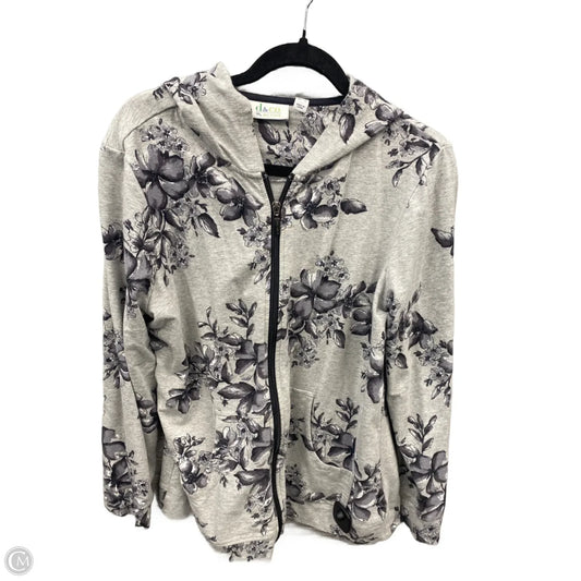 Athletic Jacket By D&co. In Grey, Size: M