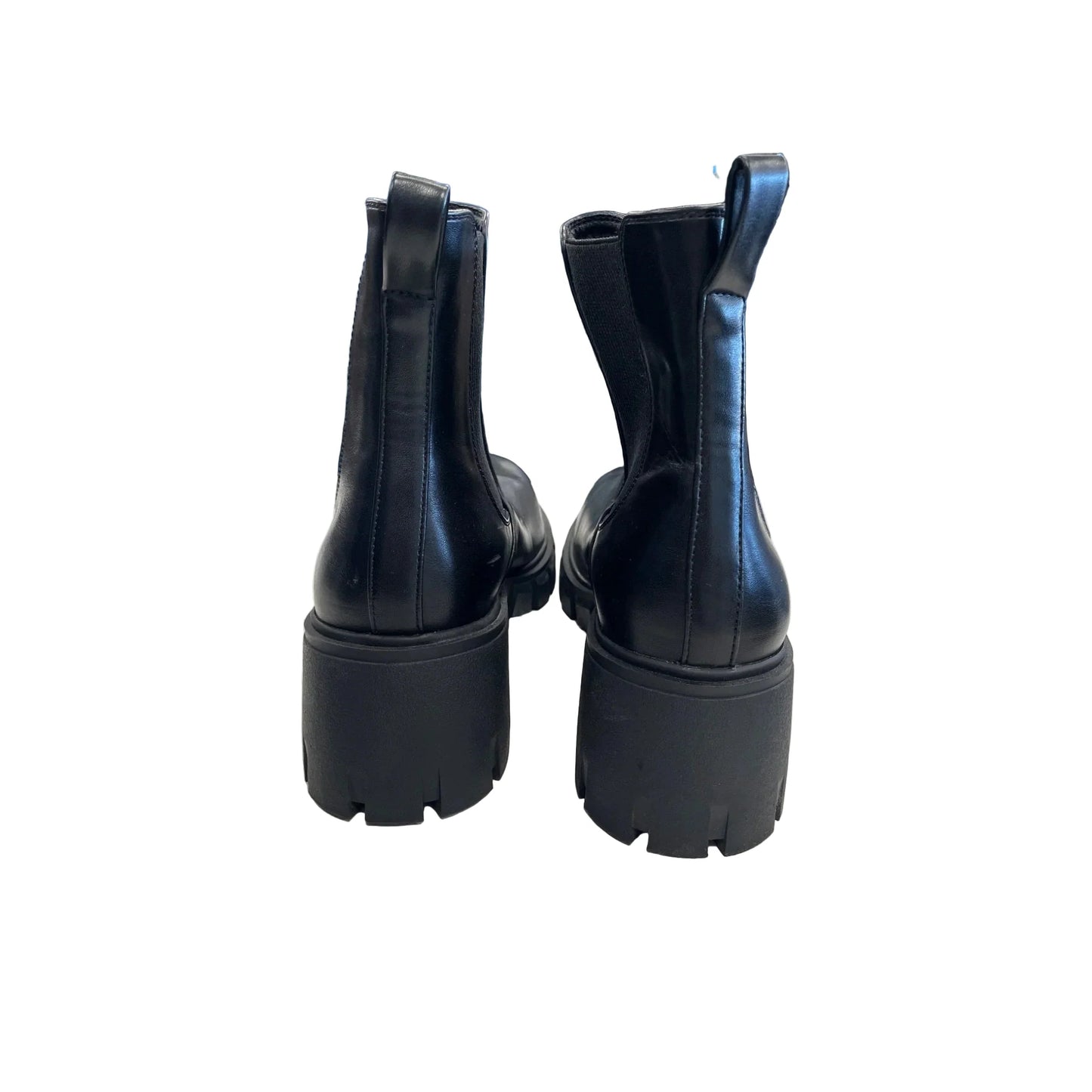 Boots Ankle Heels By Clothes Mentor In Black, Size: 9.5