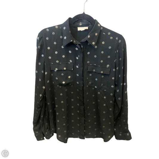 Top Long Sleeve By Loft In Black, Size: S