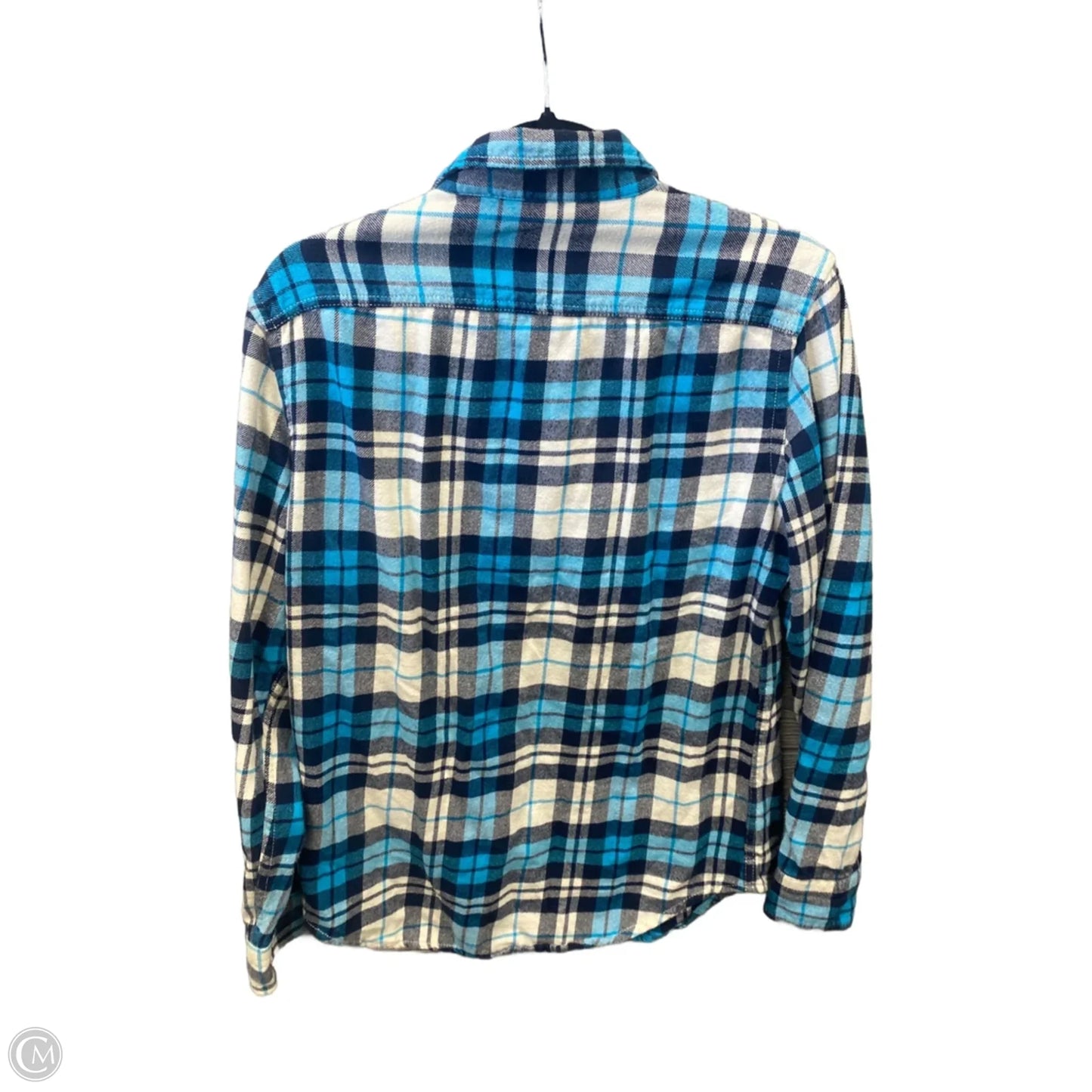 Top Long Sleeve By American Eagle In Blue & White, Size: Sp