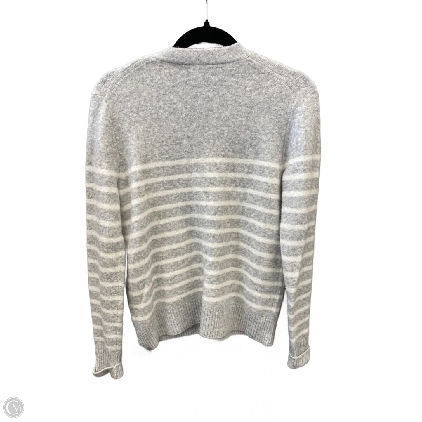 Top Long Sleeve By J. Crew In Grey & White, Size: S