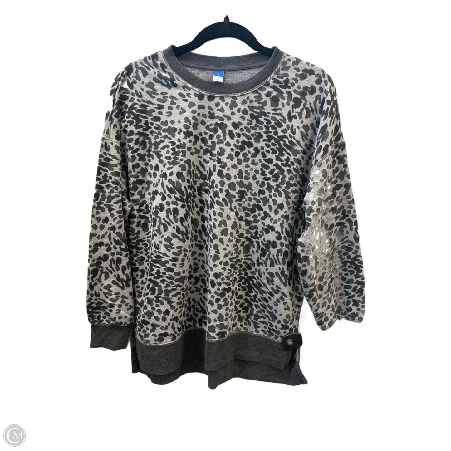 Top Long Sleeve By Old Navy In Grey, Size: S