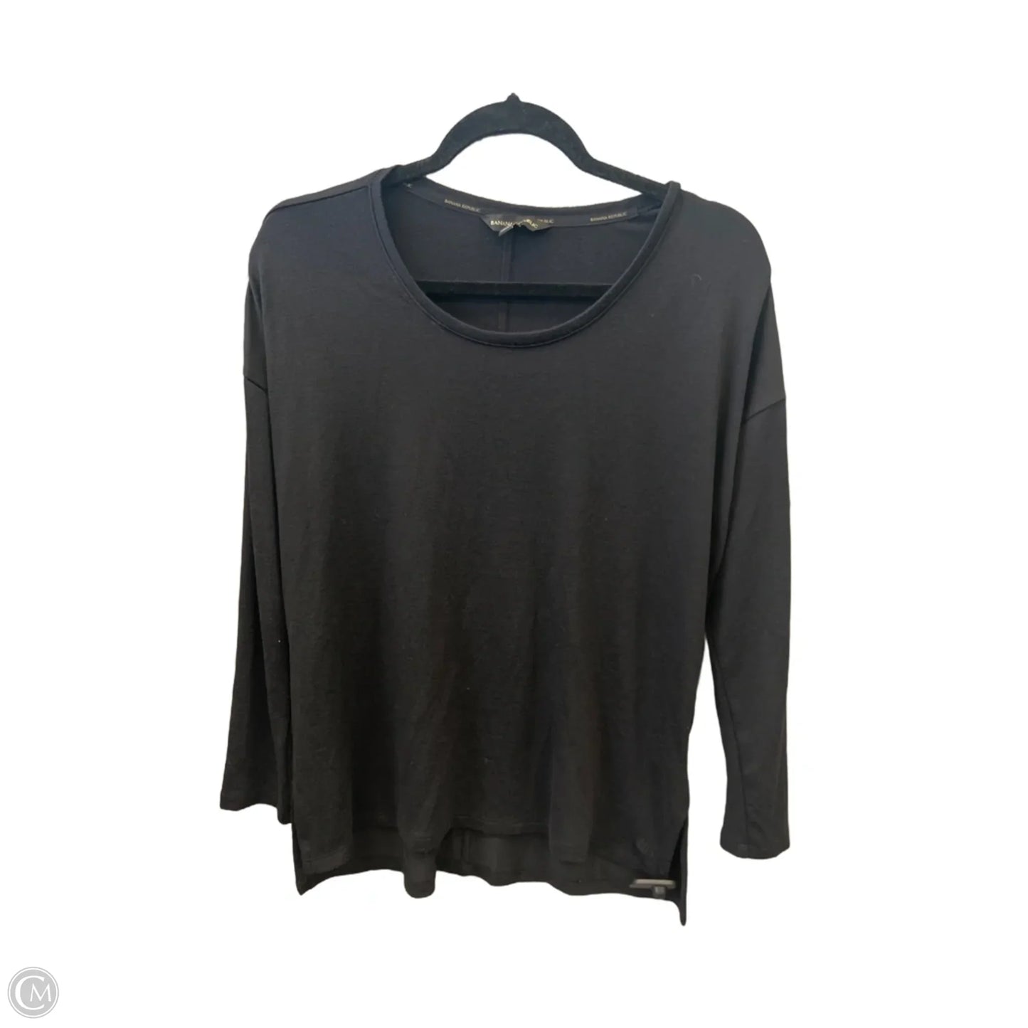 Top Long Sleeve By Banana Republic In Black, Size: S