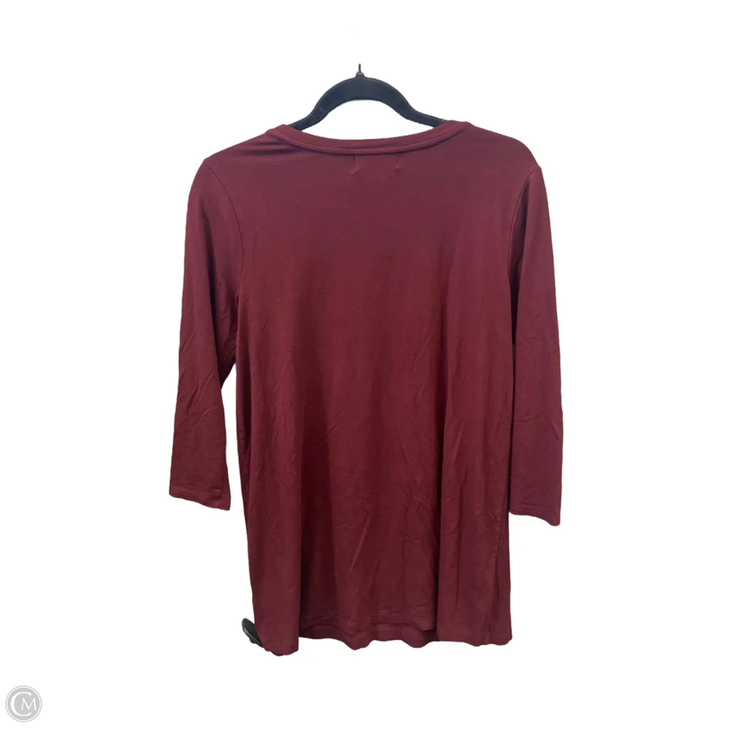 Top Long Sleeve By Liz Claiborne In Maroon, Size: S