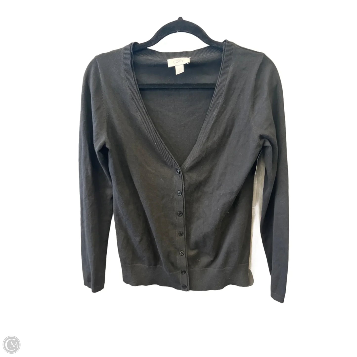 Top Long Sleeve By Loft In Black, Size: S