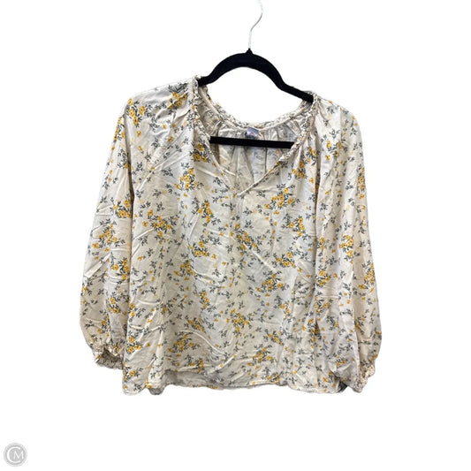 Top Long Sleeve By Old Navy In Floral Print, Size: Xl