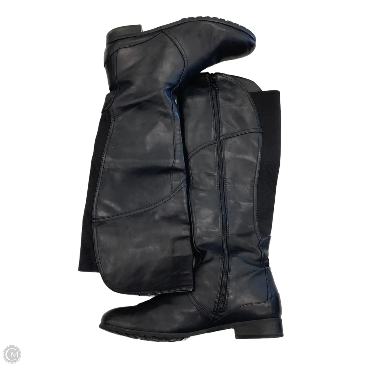 Boots Knee Flats By French Blue In Black, Size: 10.5