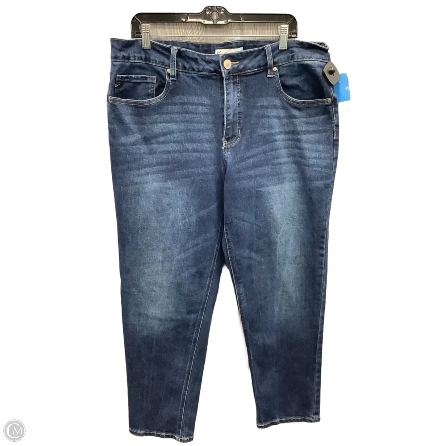 Jeans Cropped By Maurices In Blue Denim, Size: 18