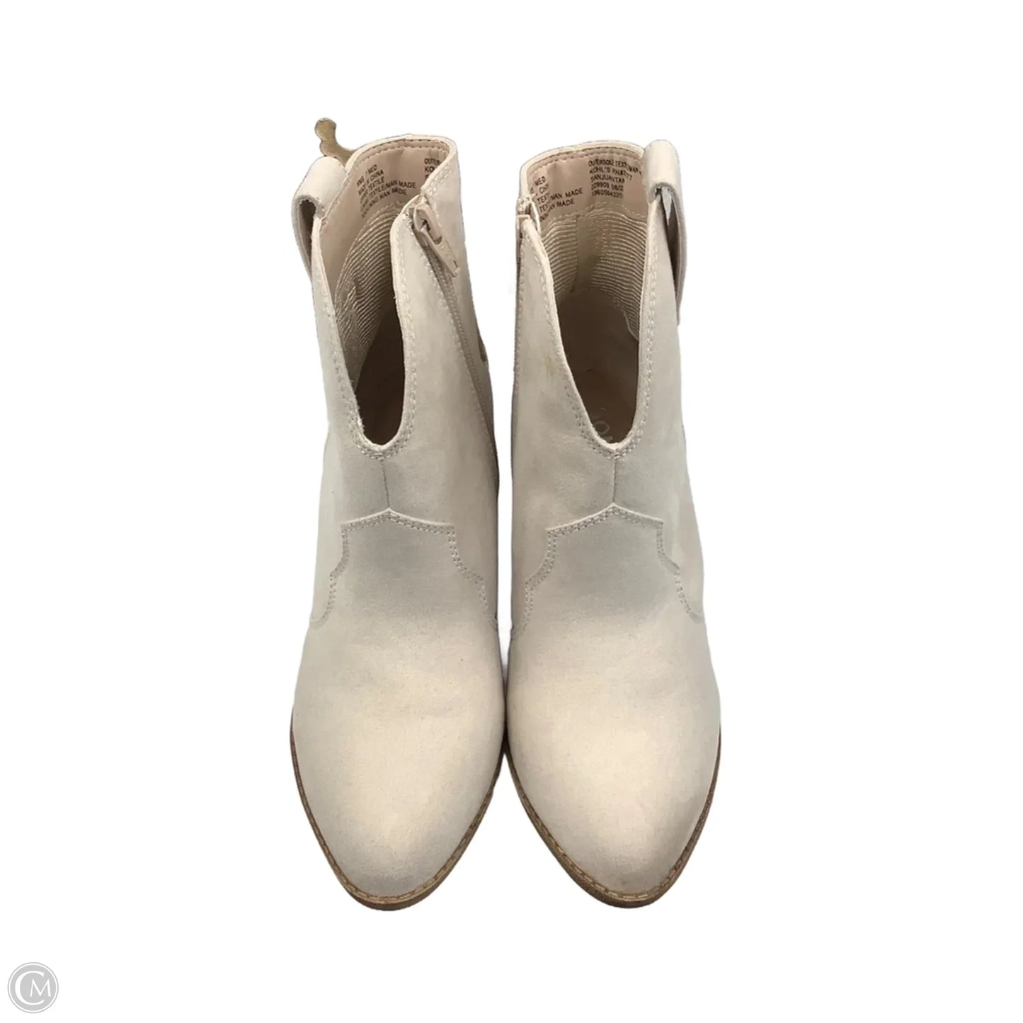 Boots Ankle Heels By Sonoma In White, Size: 7