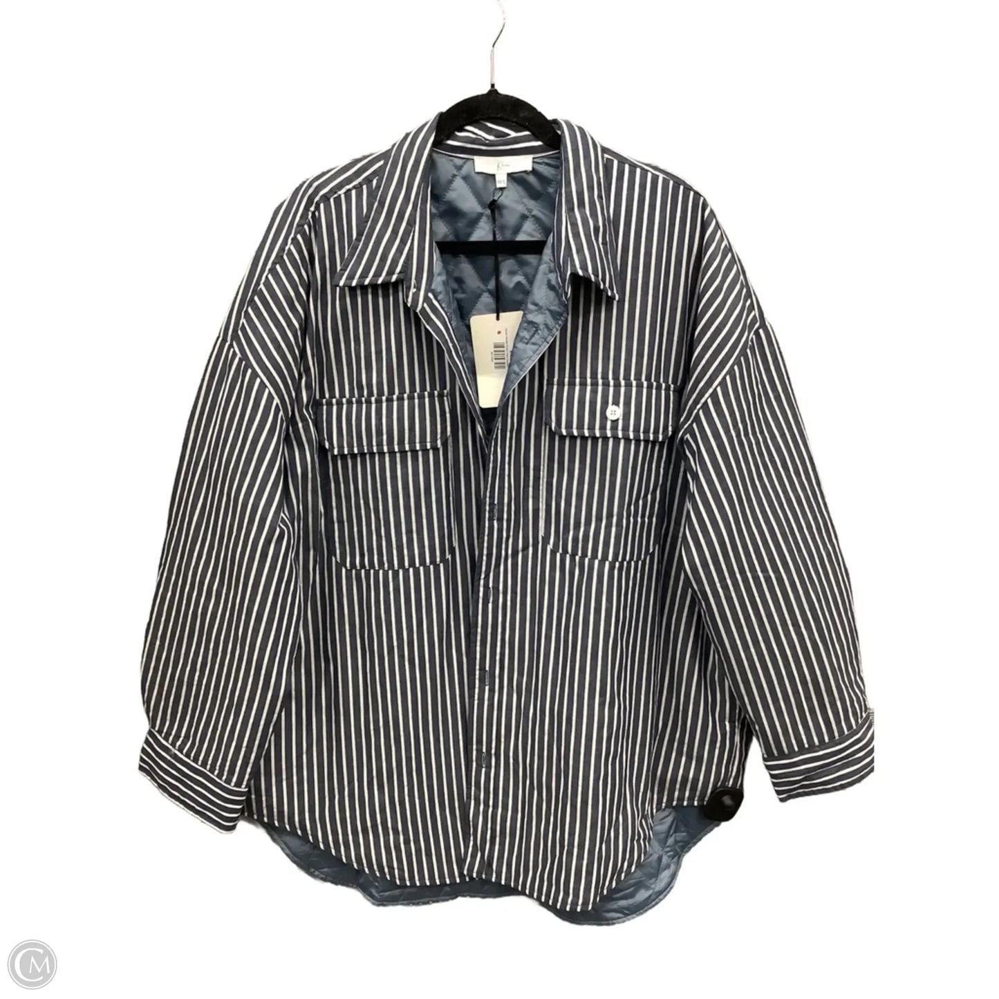 Jacket Other By Clothes Mentor In Blue & White, Size: M