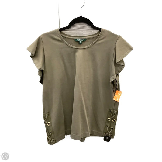 Top Short Sleeve By Lauren By Ralph Lauren In Green, Size: Xl