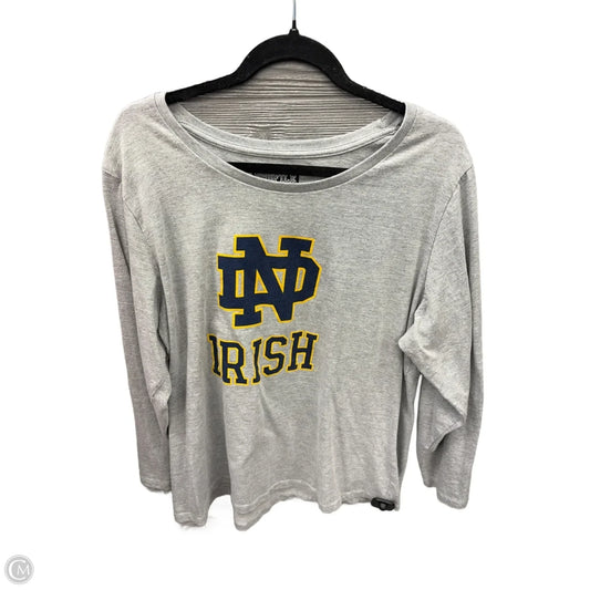 Top Long Sleeve By Clothes Mentor In Grey, Size: 1x