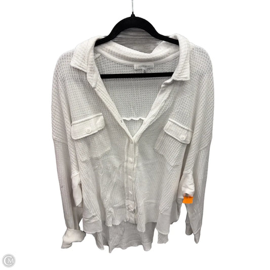 Top Long Sleeve By Daily Thread In White, Size: 3x