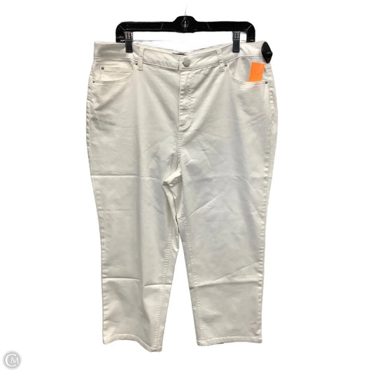 Jeans Cropped By Clothes Mentor In White, Size: 18