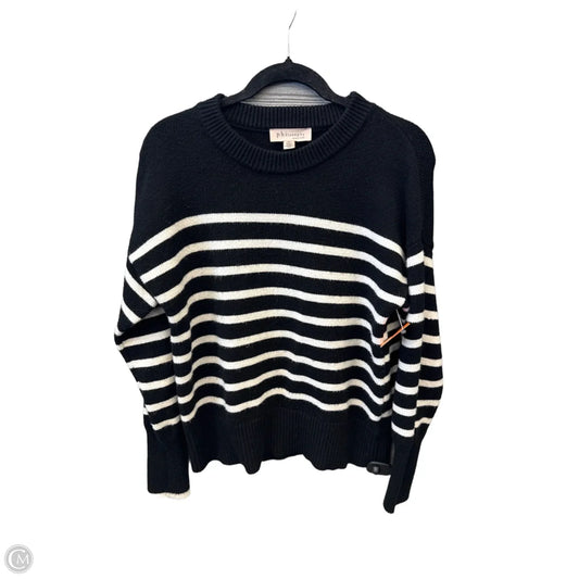 Sweater By Philosophy In Black & White, Size: Sp